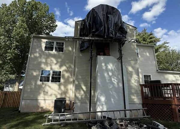 Before: Above-Roofline Chimney Rebuild in Doylestown, Bucks County